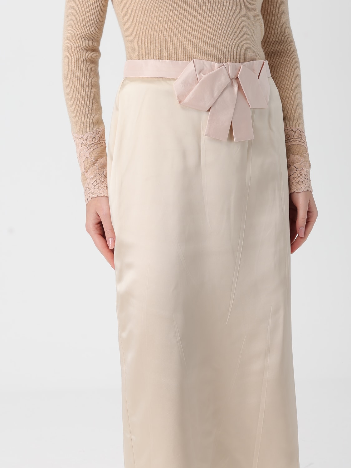 VALENTINO SKIRT: Skirt woman Valentino, Champagne - Img 5