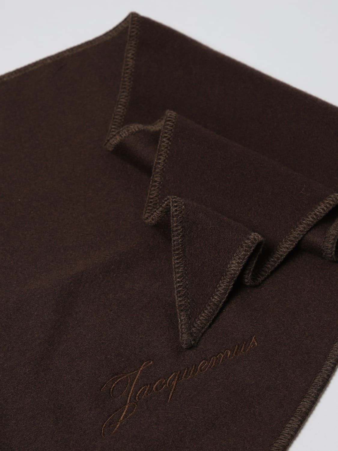 JACQUEMUS FOULARD: écharpe femme Jacquemus, Marron - Img 3