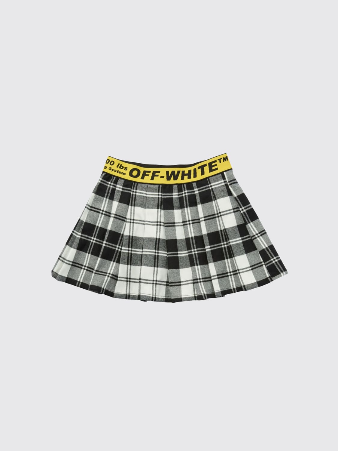 OFF-WHITE KIDS GONNA: Gonna Off-White Kids in cotone check, Nero - Img 1