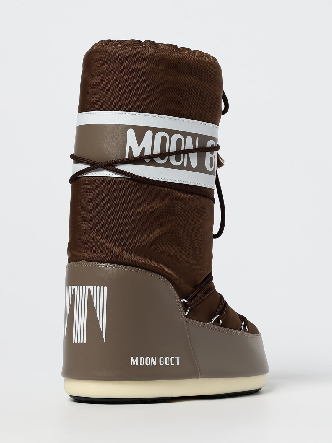 MOON BOOT BOOTS: Flat ankle boots woman Moon Boot, Brown - Img 3