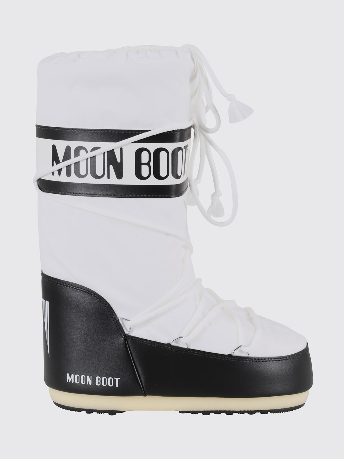 MOON BOOT STIVALI: Stivale Icon Moon Boot in nylon e gomma , Bianco 1 - Img 1
