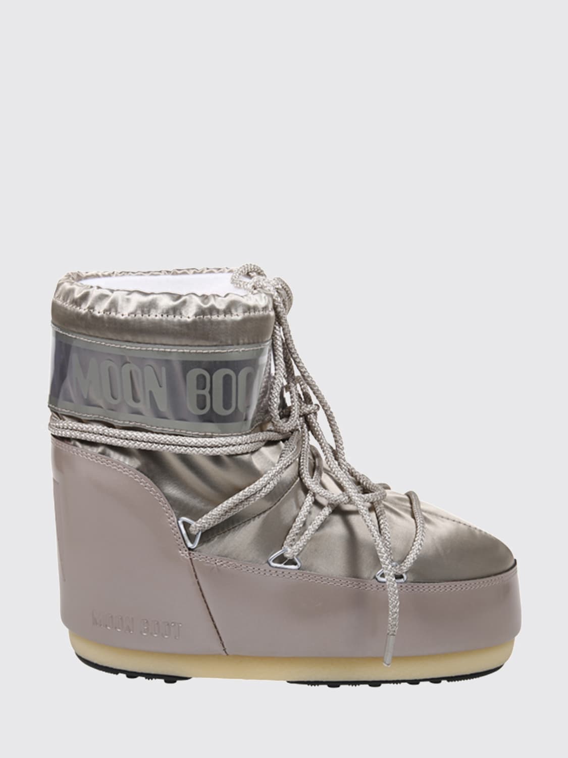 MOON BOOT STIEFEL: Flache stiefeletten damen Moon Boot, Grau - Img 1