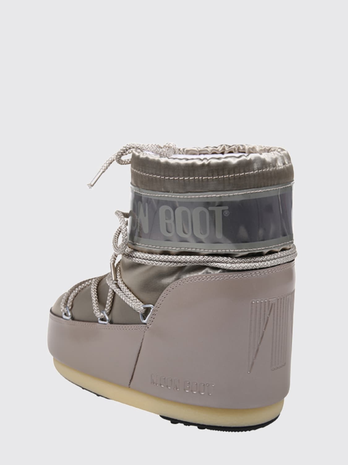 MOON BOOT STIEFEL: Flache stiefeletten damen Moon Boot, Grau - Img 3