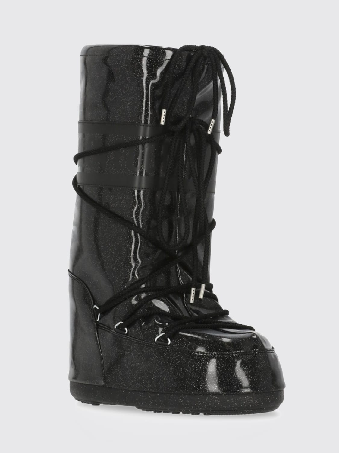 MOON BOOT STIEFEL: Flache stiefeletten damen Moon Boot, Schwarz - Img 2