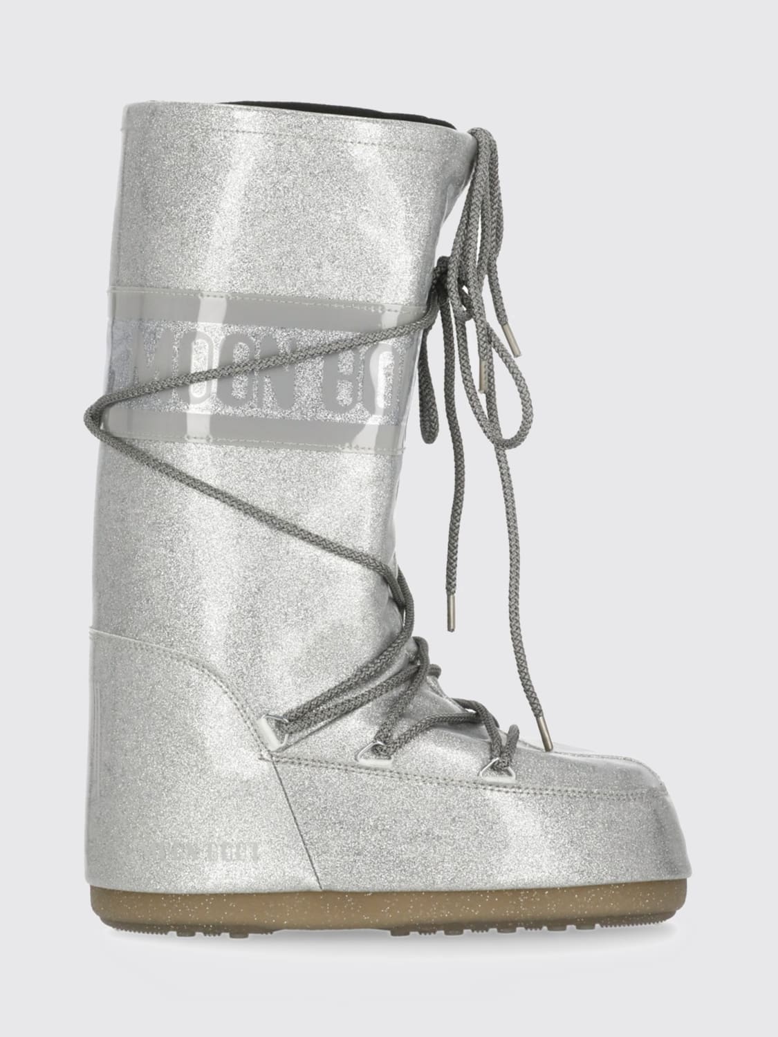 MOON BOOT STIEFEL: Flache stiefeletten damen Moon Boot, Silber - Img 1