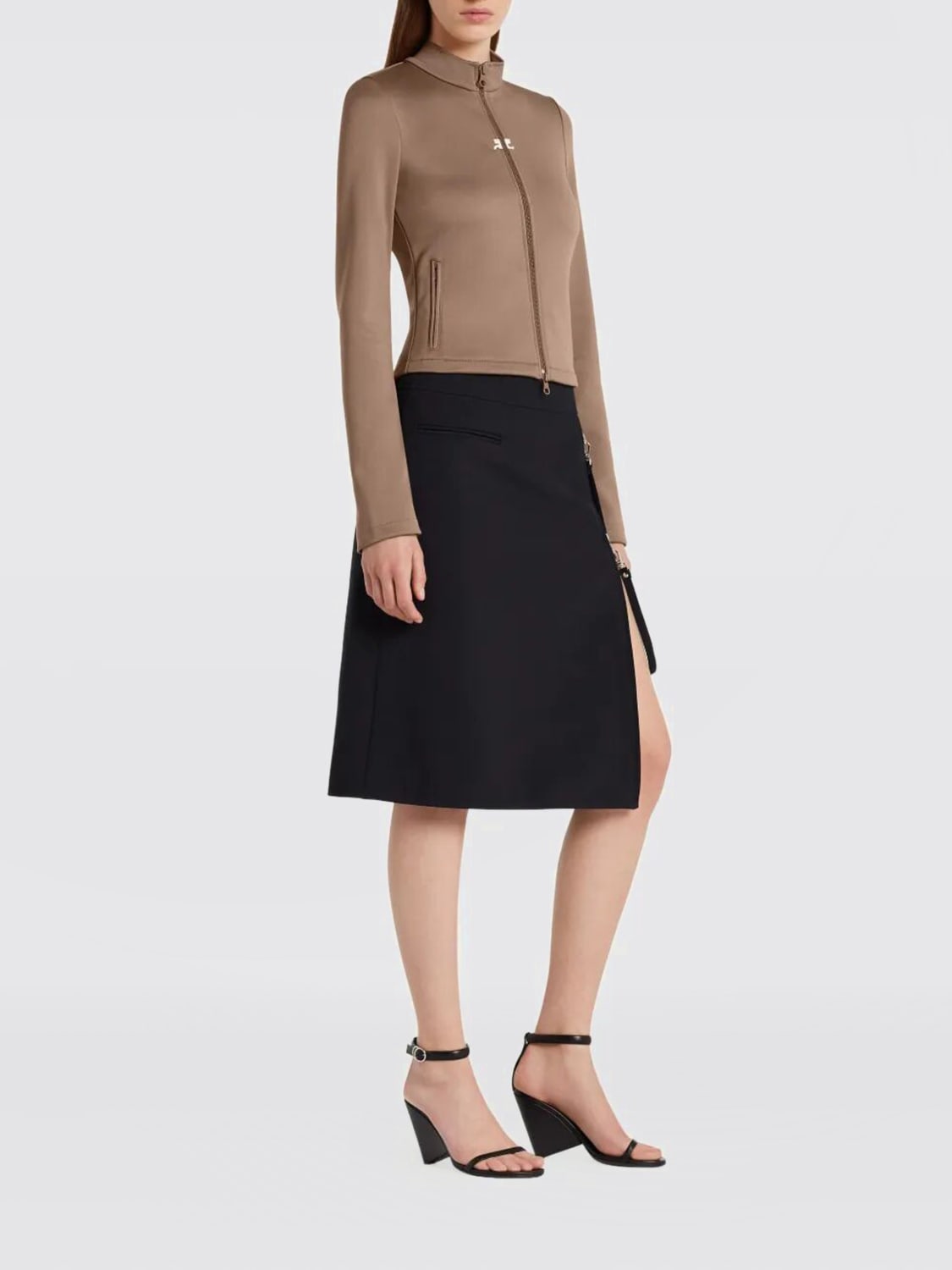 COURRÈGES JUPE: Jupe femme CourrÈges, Noir - Img 2