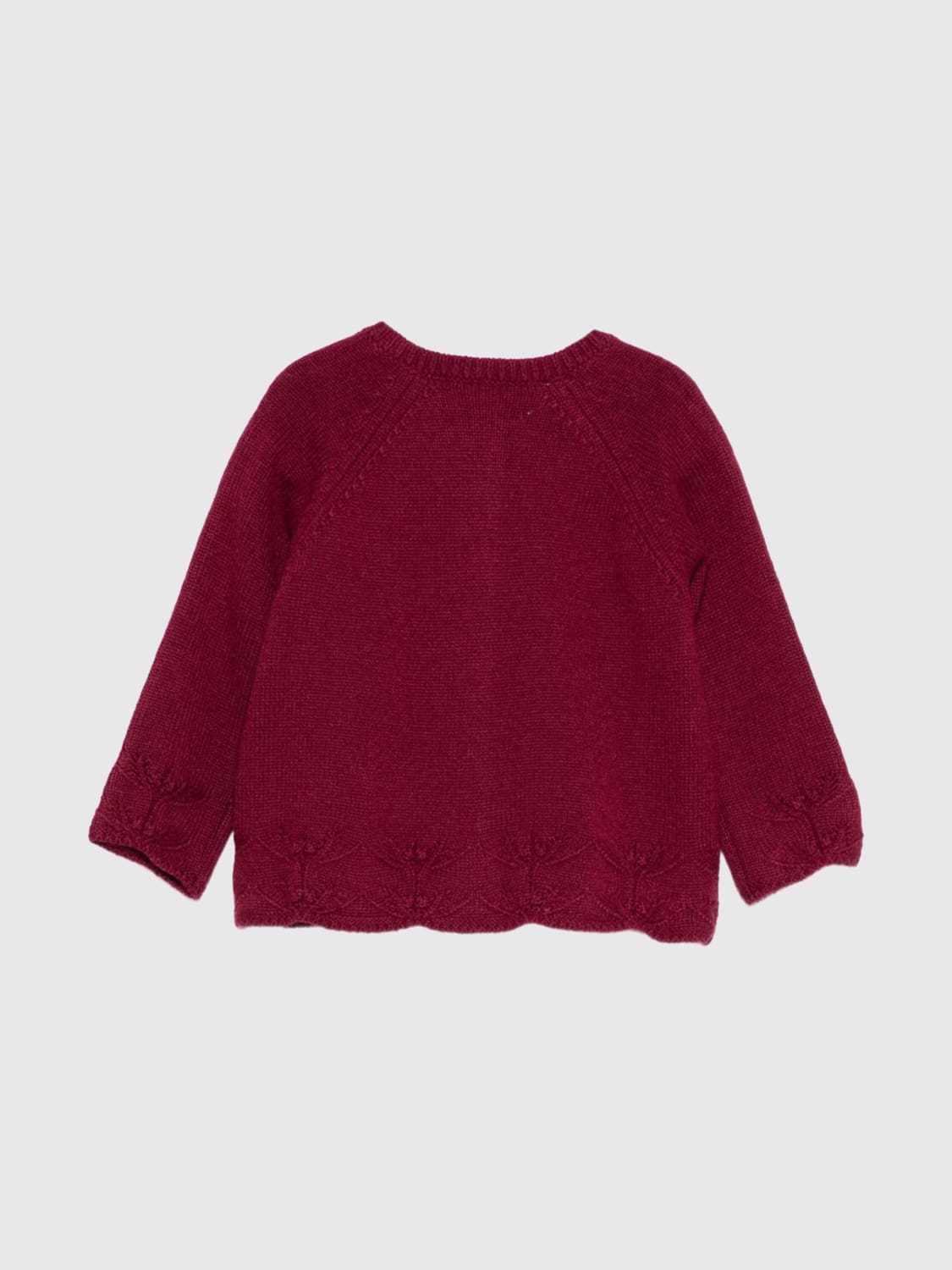 TARTINE ET CHOCOLAT MAGLIA: Cardigan Tartine Et Chocolat con bottoni gioiello , Bordeaux - Img 2