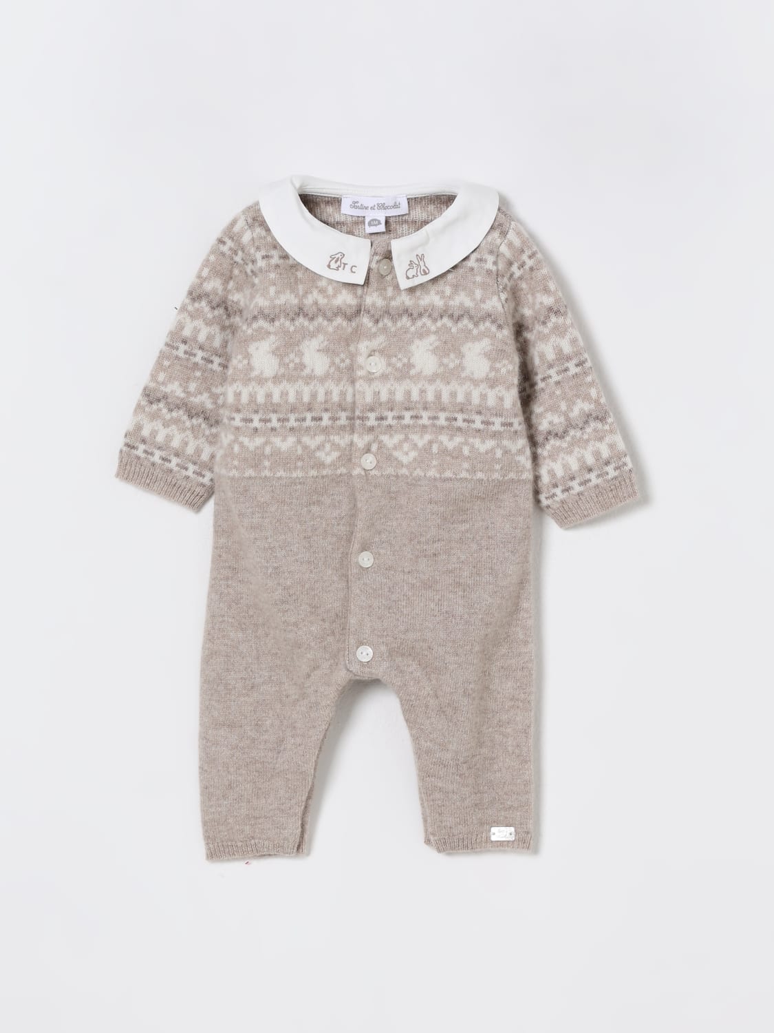 TARTINE ET CHOCOLAT TRACKSUIT: Romper kids Tartine Et Chocolat, Grey - Img 1