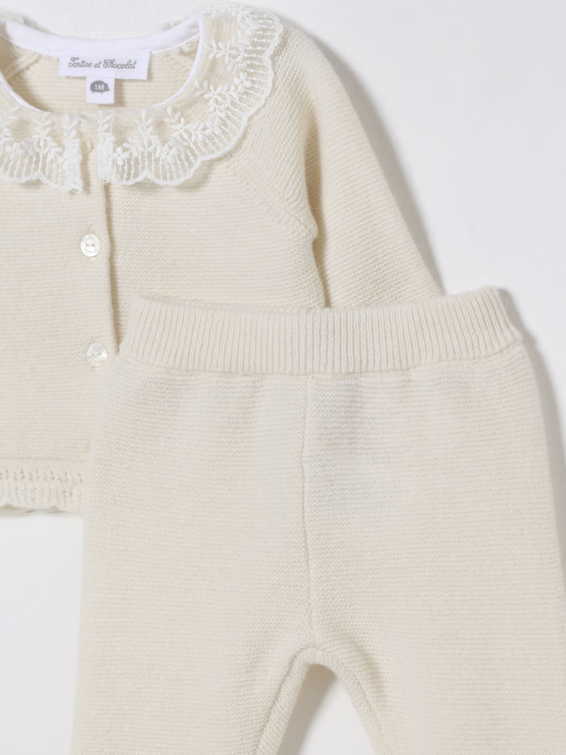 TARTINE ET CHOCOLAT JUMPSUIT: Romper kids Tartine Et Chocolat, Pearl - Img 3