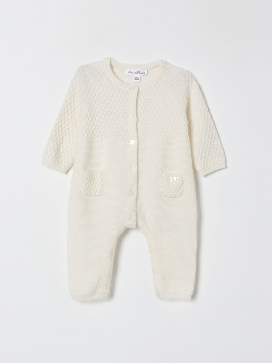TARTINE ET CHOCOLAT TRACKSUIT: Romper kids Tartine Et Chocolat, Pearl - Img 1