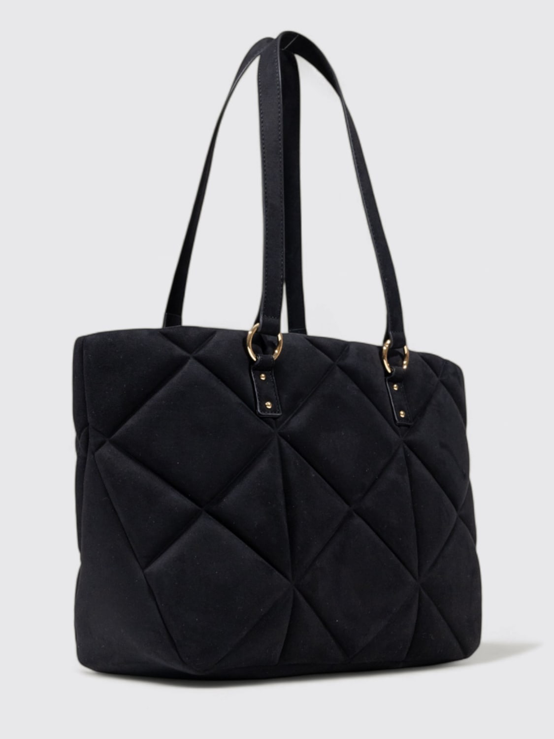 LOVE MOSCHINO BORSA A SPALLA: Borsa a spalla in velluto Love Moschino, Nero - Img 2