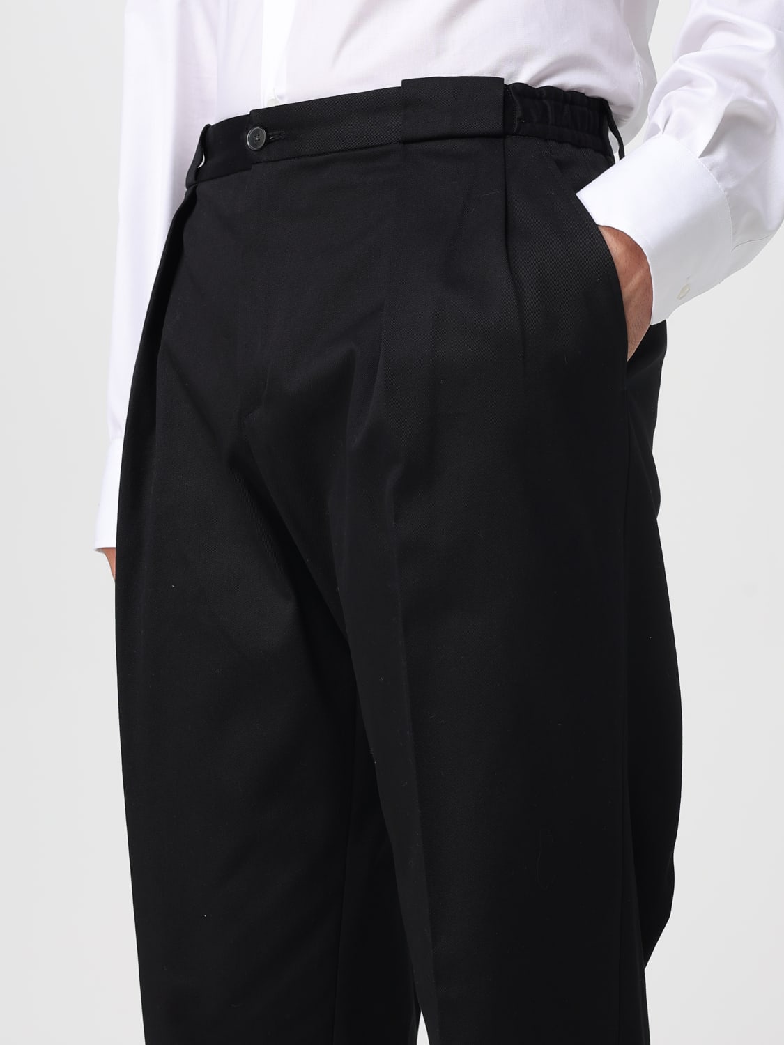 BRIGLIA 1949 PANTALONI: Pantalone sartoriale Briglia 1949 in cotone , Nero - Img 3