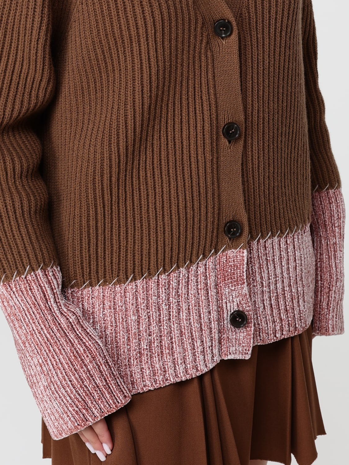MARNI PULL: Cardigan femme Marni, Marron - Img 5