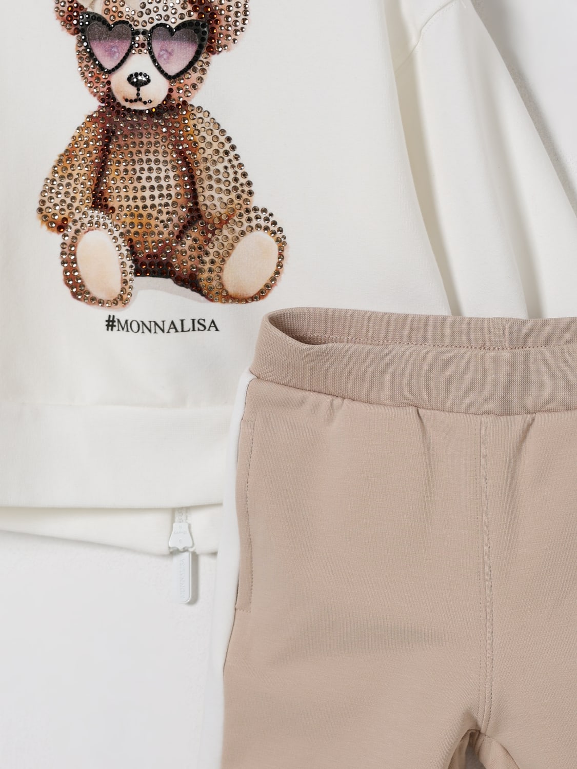 MONNALISA CO-ORD: Co-ords kids Monnalisa, Yellow Cream - Img 3