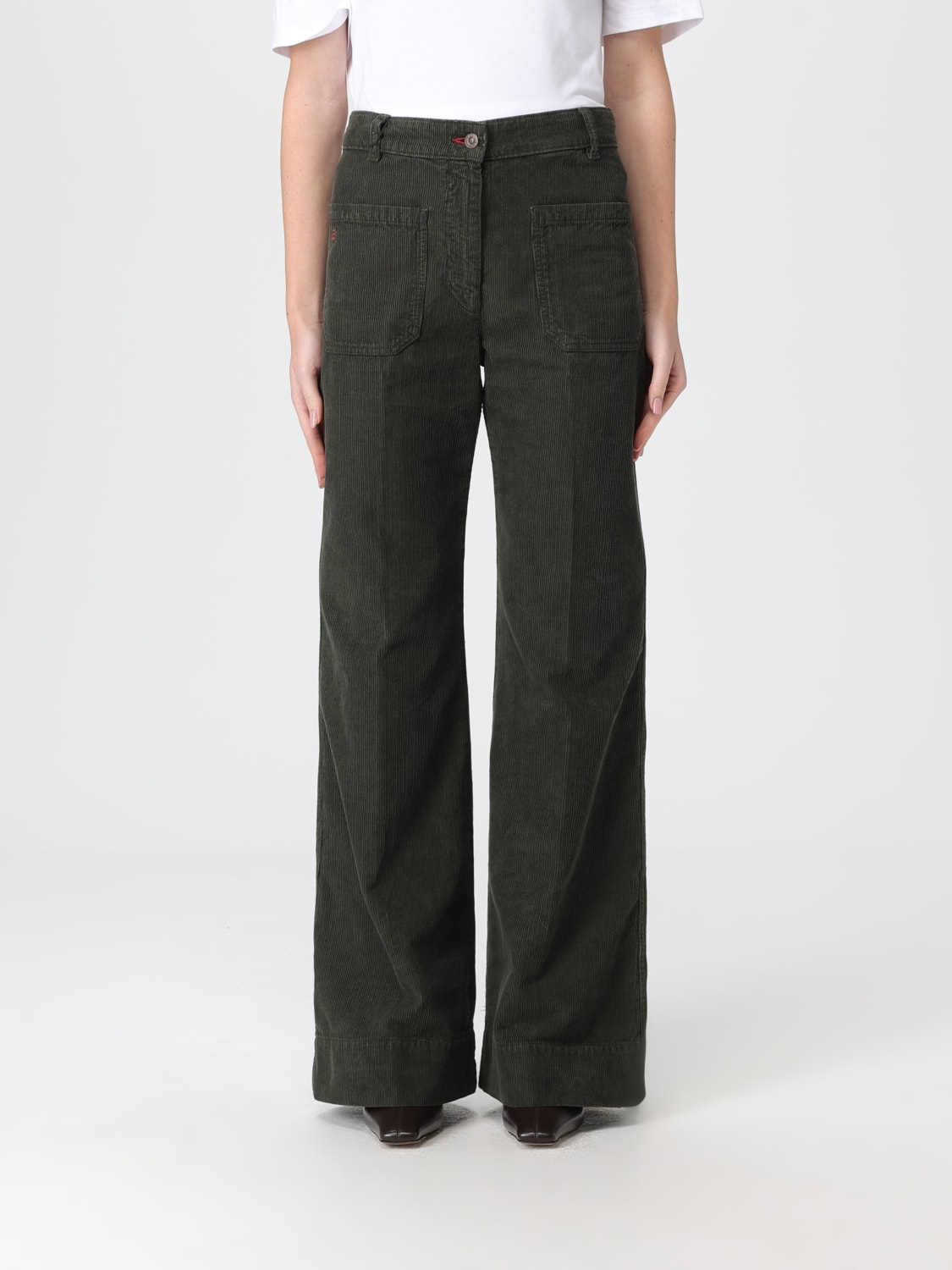 VICTORIA VICTORIA BECKHAM JEANS: Jeans woman Victoria Victoria Beckham, Kaki - Img 1