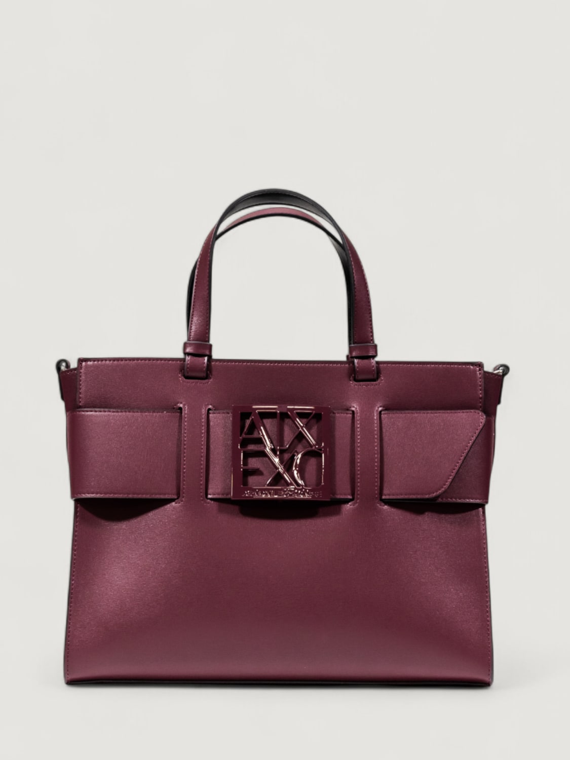 ARMANI EXCHANGE HANDTASCHE: Schultertasche damen Armani Exchange, Red Purple - Img 1