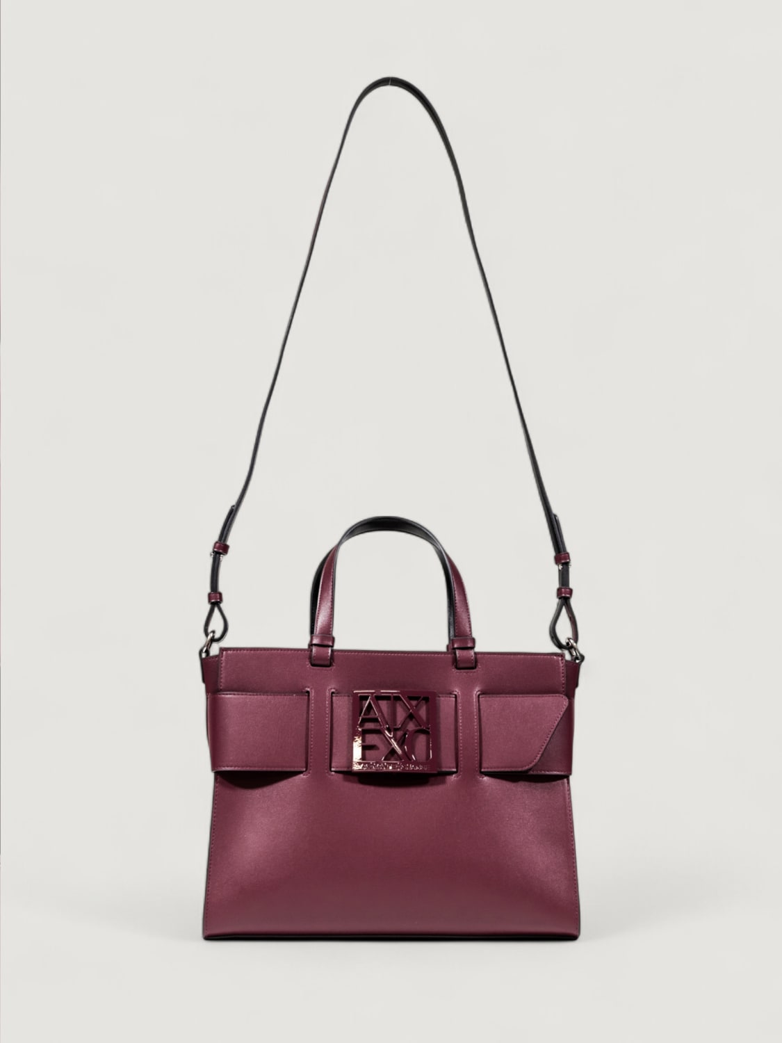 ARMANI EXCHANGE HANDTASCHE: Schultertasche damen Armani Exchange, Red Purple - Img 4
