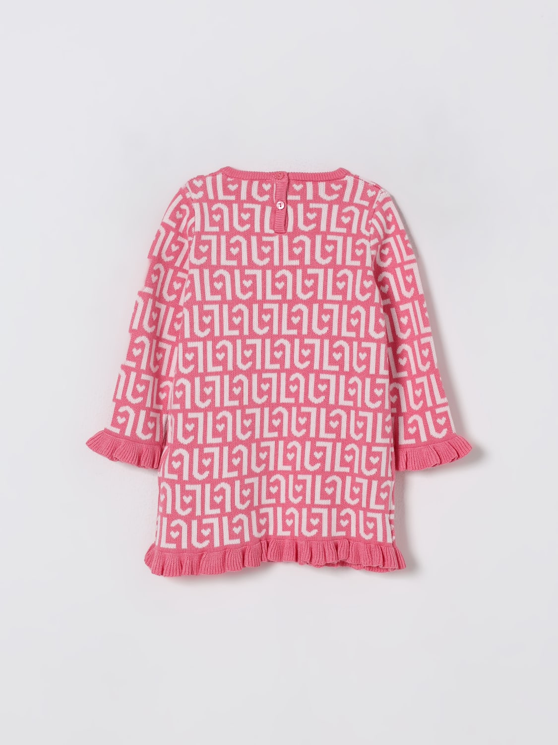 LIU JO ABITO: Abito in misto cotone logato Liu Jo, Rosa - Img 2