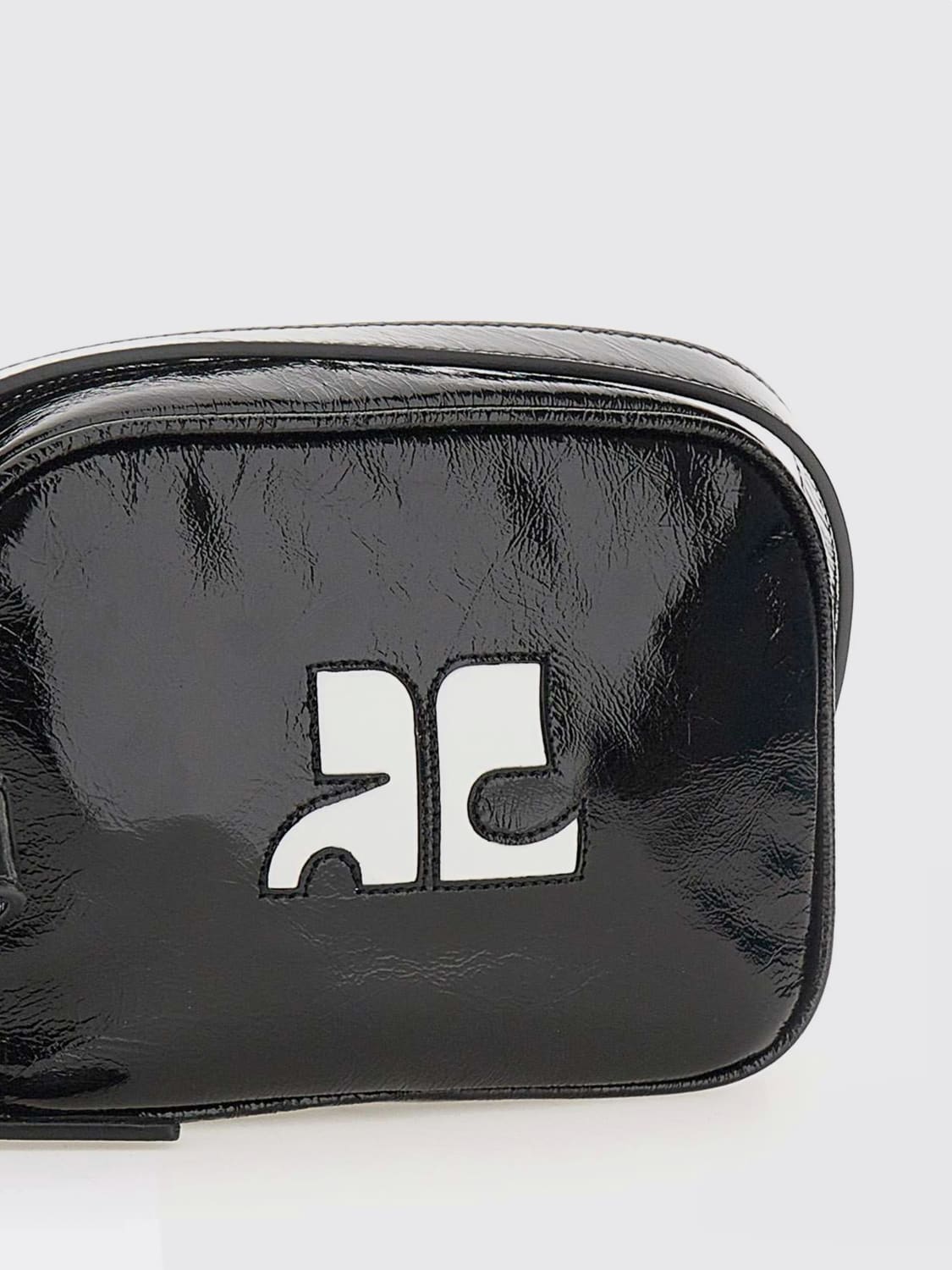 COURRÈGES MINI BAG: Shoulder bag woman CourrÈges, Black - Img 3