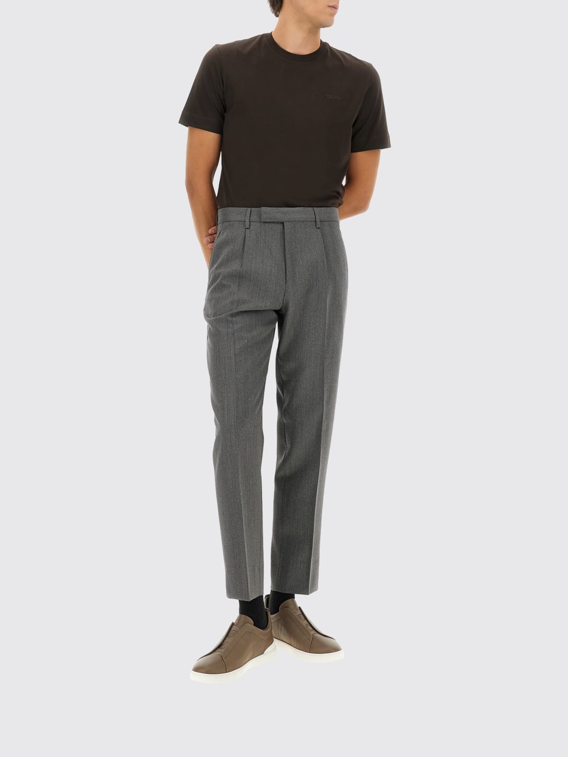 ZEGNA PANTS: Pants men Zegna, Charcoal - Img 2