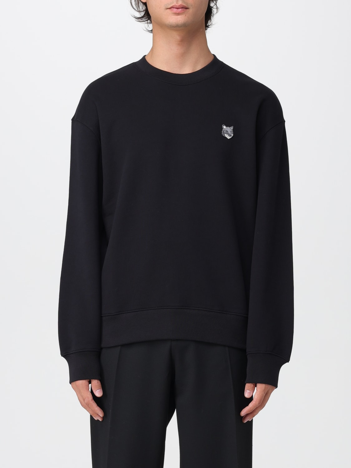 MAISON KITSUNÉ SWEATSHIRT: Sweatshirt herren Maison KitsunÉ, Schwarz - Img 1