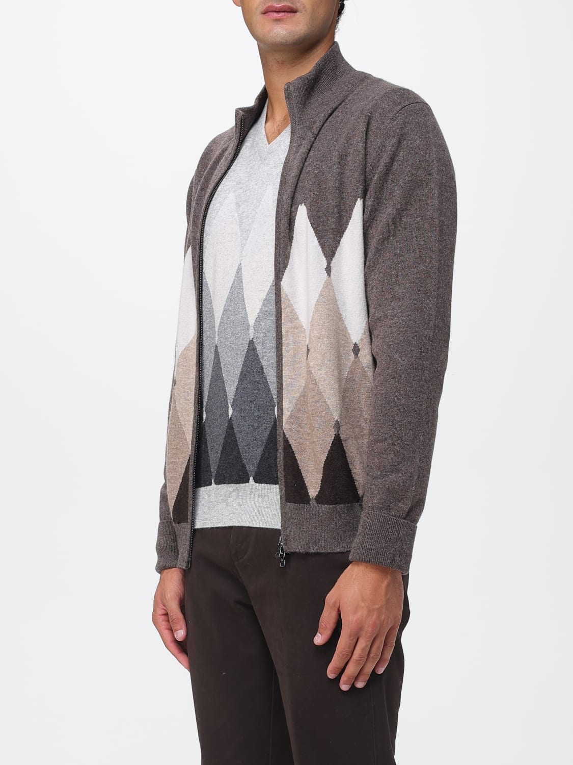 BALLANTYNE PULL: Cardigan homme Ballantyne, Marron - Img 3