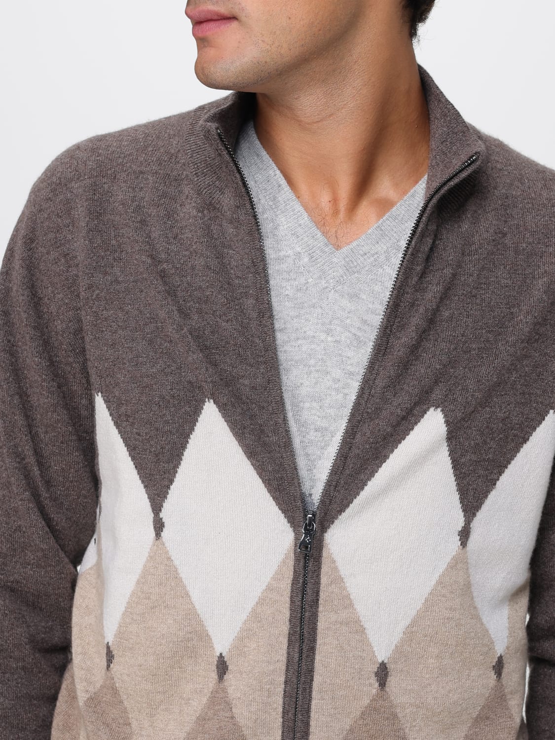BALLANTYNE PULL: Cardigan homme Ballantyne, Marron - Img 4