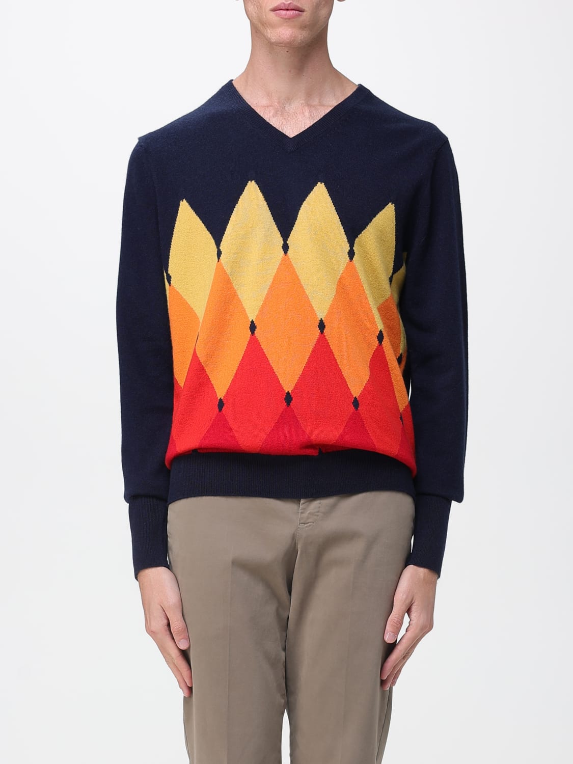 BALLANTYNE SWEATER: Sweater men Ballantyne, Blue - Img 1