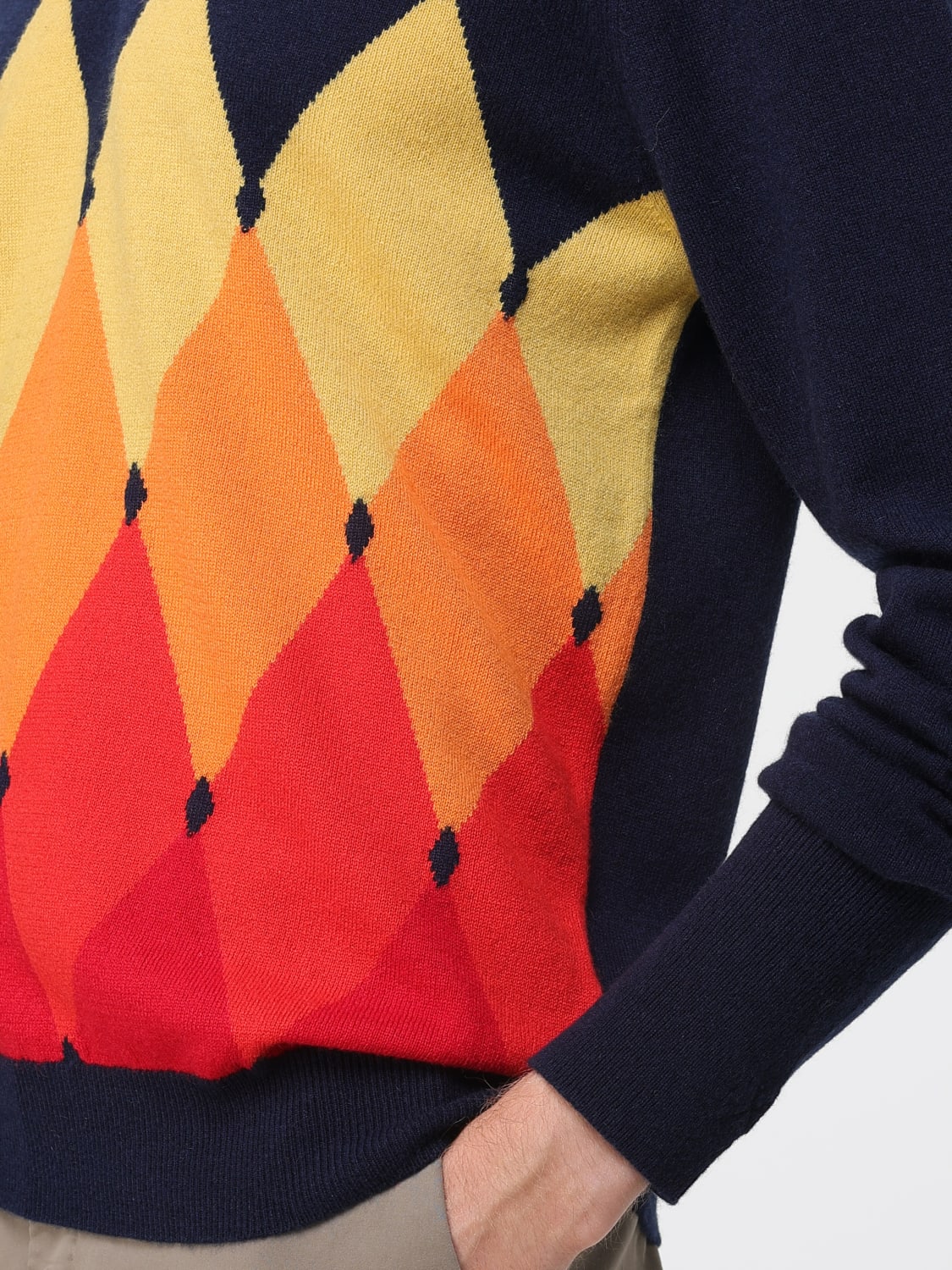 BALLANTYNE SWEATER: Sweater men Ballantyne, Blue - Img 3