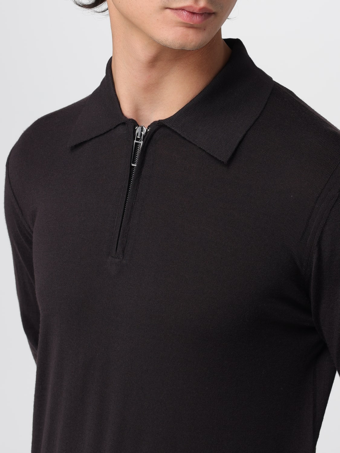 PAOLO PECORA POLO SHIRT: Sweater men Paolo Pecora, Brown - Img 3