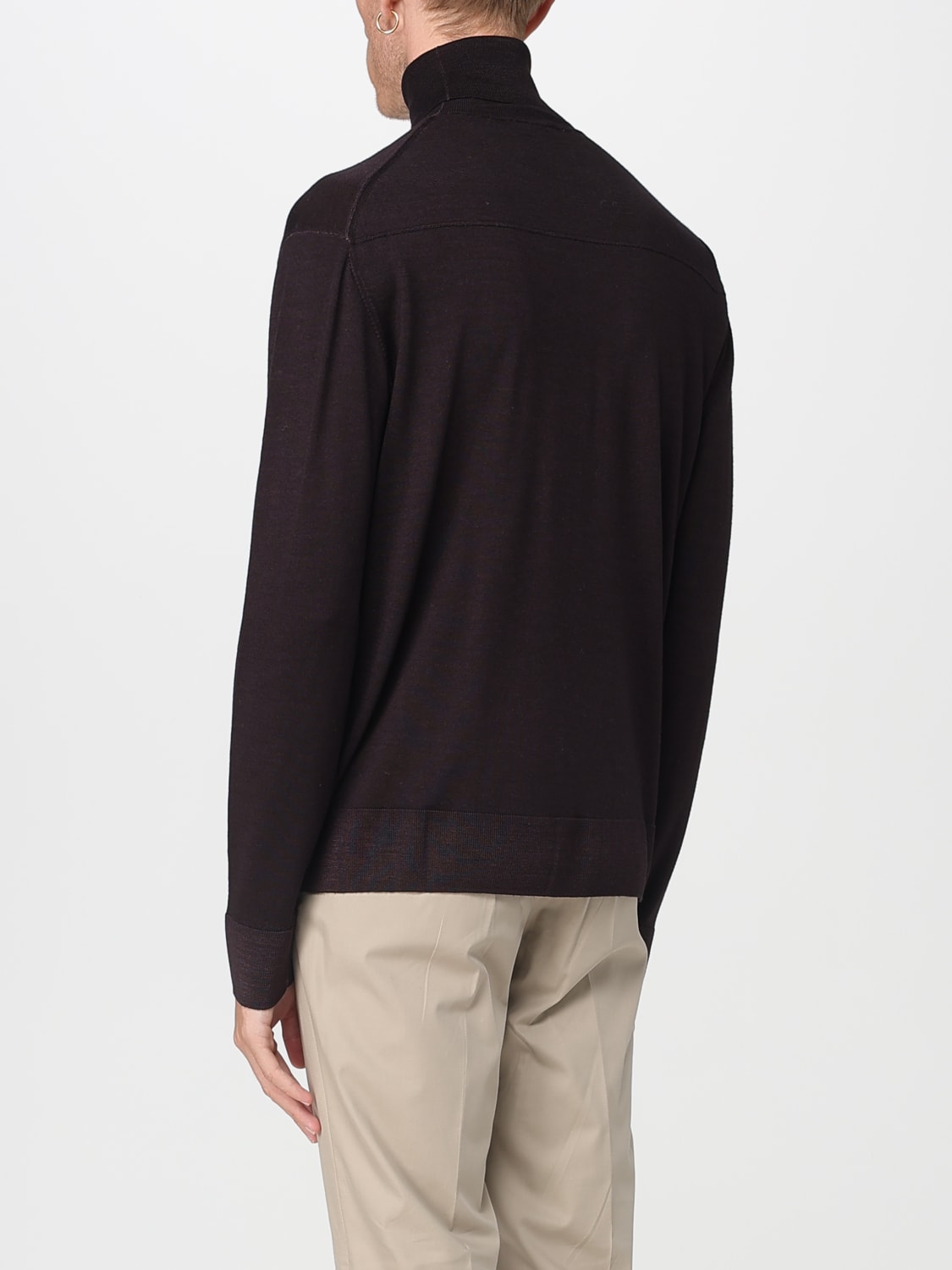 PAOLO PECORA SWEATER: Polo shirt men Paolo Pecora, Brown - Img 2