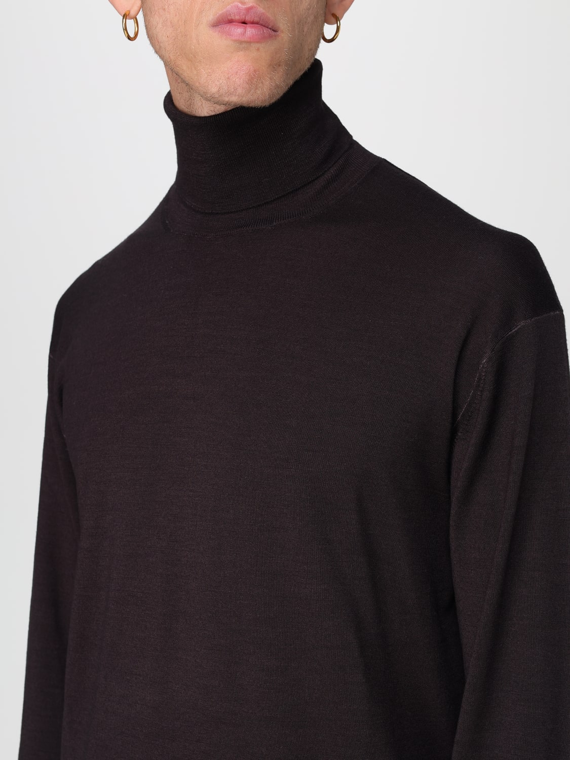 PAOLO PECORA SWEATER: Polo shirt men Paolo Pecora, Brown - Img 3
