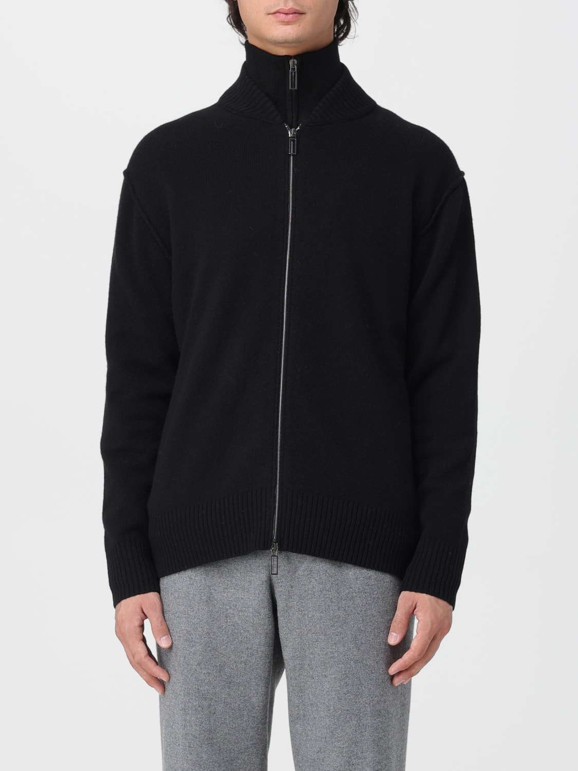 PAOLO PECORA JUMPER: Cardigan men Paolo Pecora, Black - Img 1