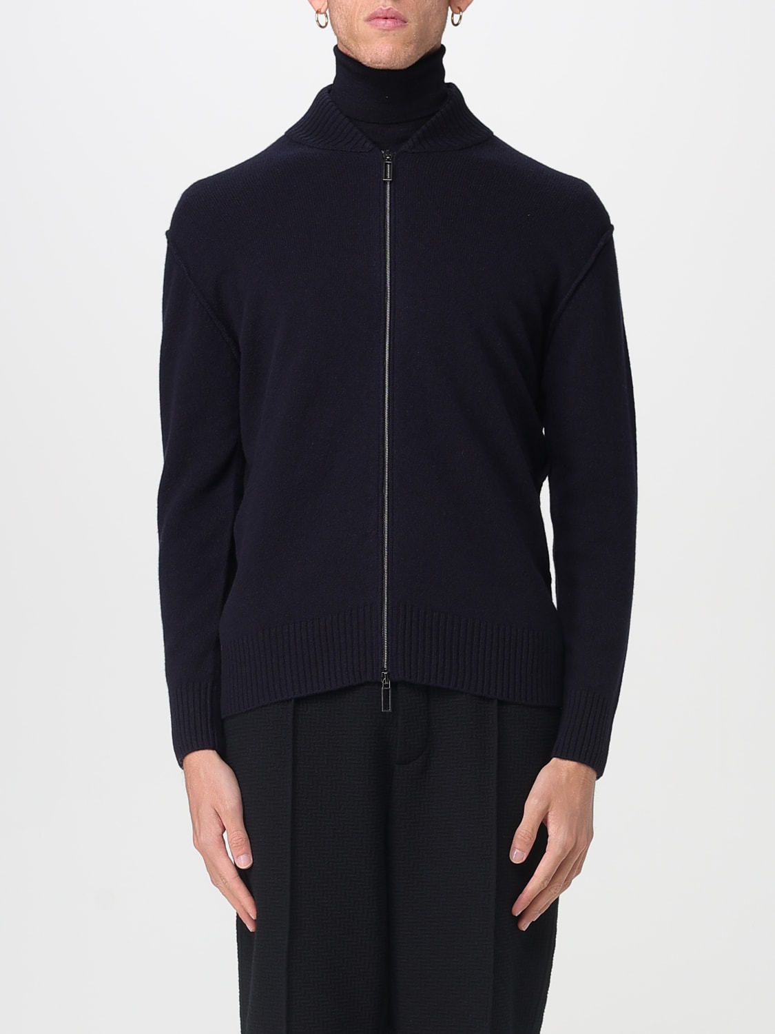 PAOLO PECORA MAGLIA: Cardigan Paolo Pecora in lana , Blue - Img 1