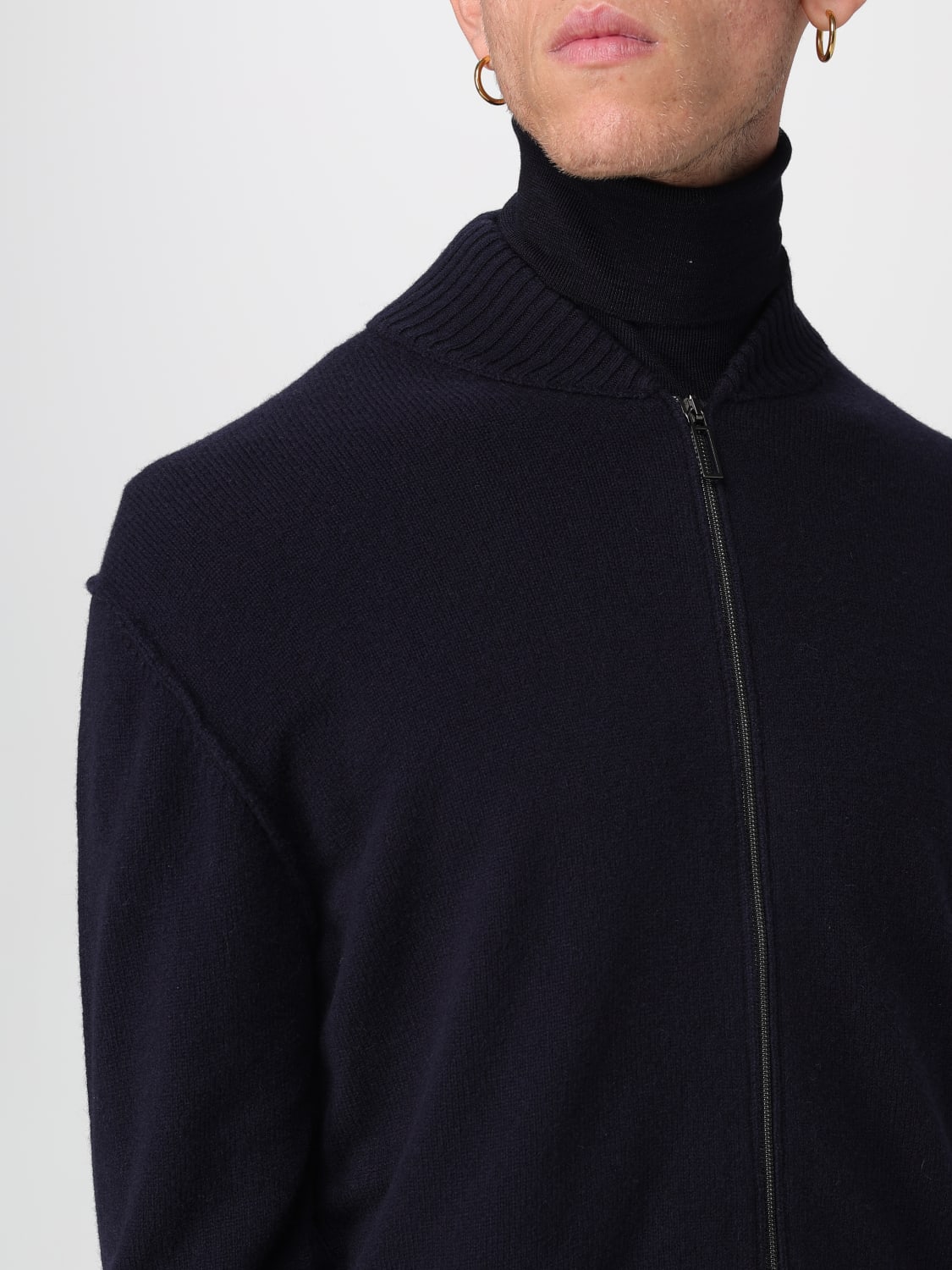 PAOLO PECORA MAGLIA: Cardigan Paolo Pecora in lana , Blue - Img 4