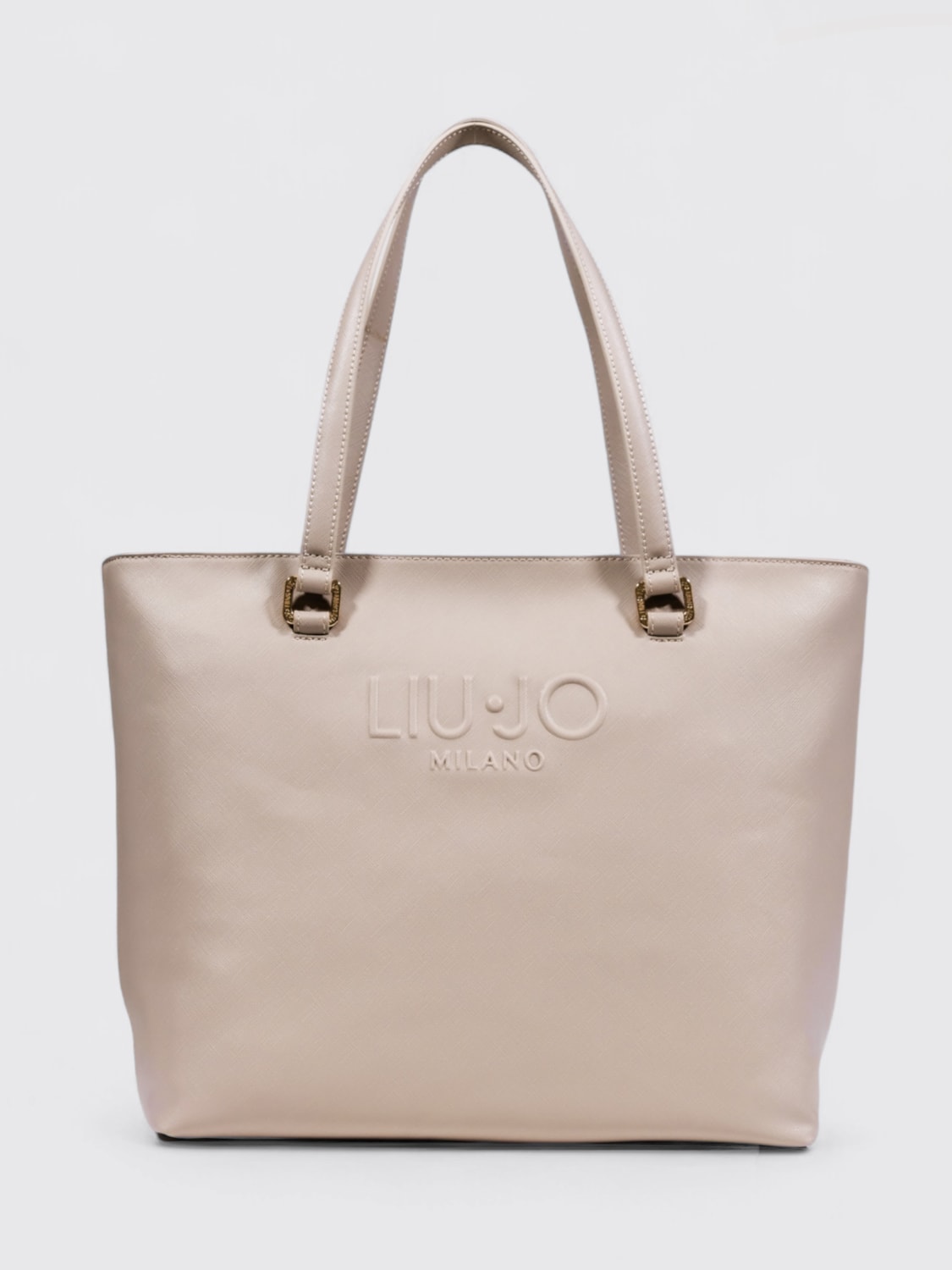 LIU JO BORSA TOTE: Borsa a spalla tote in eco pelle Liu Jo, Nudo - Img 1