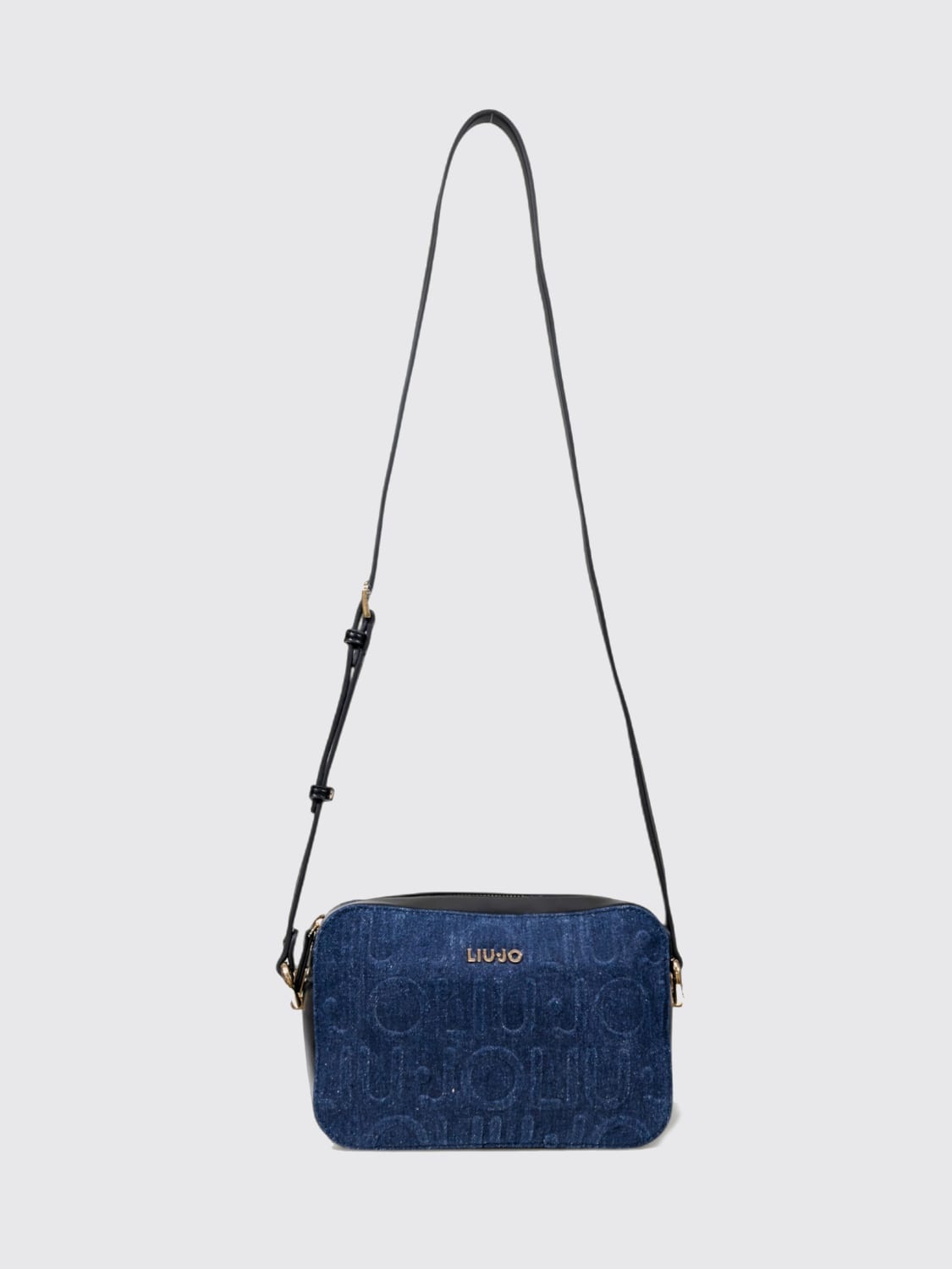 LIU JO BORSA MINI: Borsa mini a tracolla in denim logato Liu Jo, Denim - Img 1