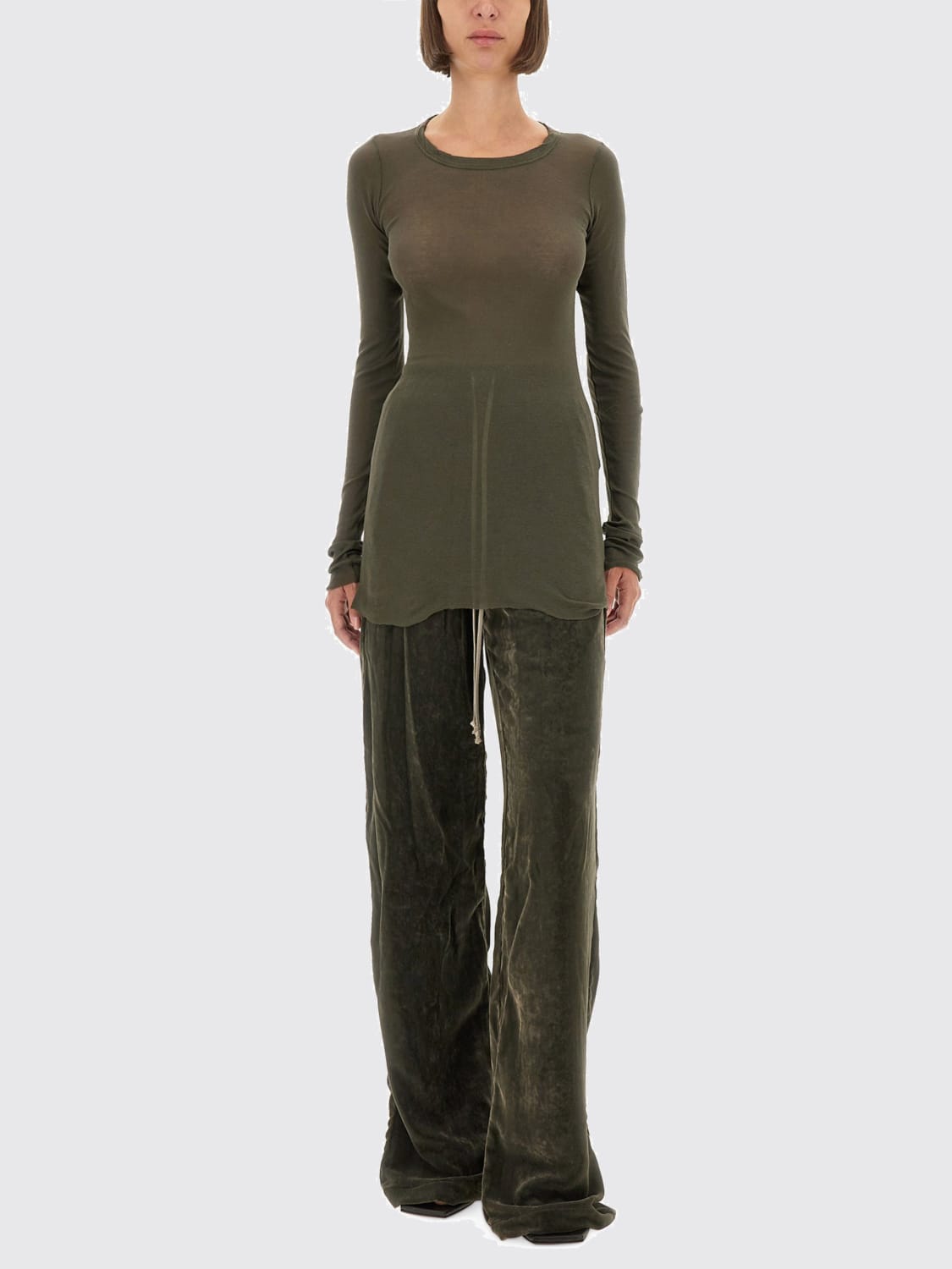 RICK OWENS PANTS: Pants woman Rick Owens, Green - Img 2