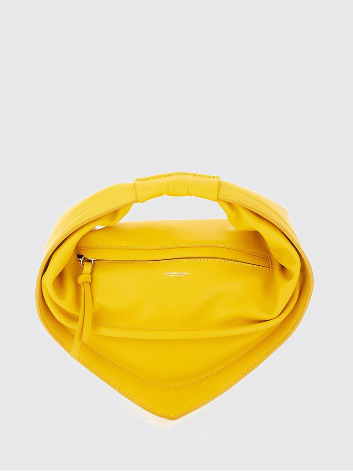 FEDERICO CINA HANDTASCHE: Umhängetasche damen Federico Cina, Gelb - Img 2