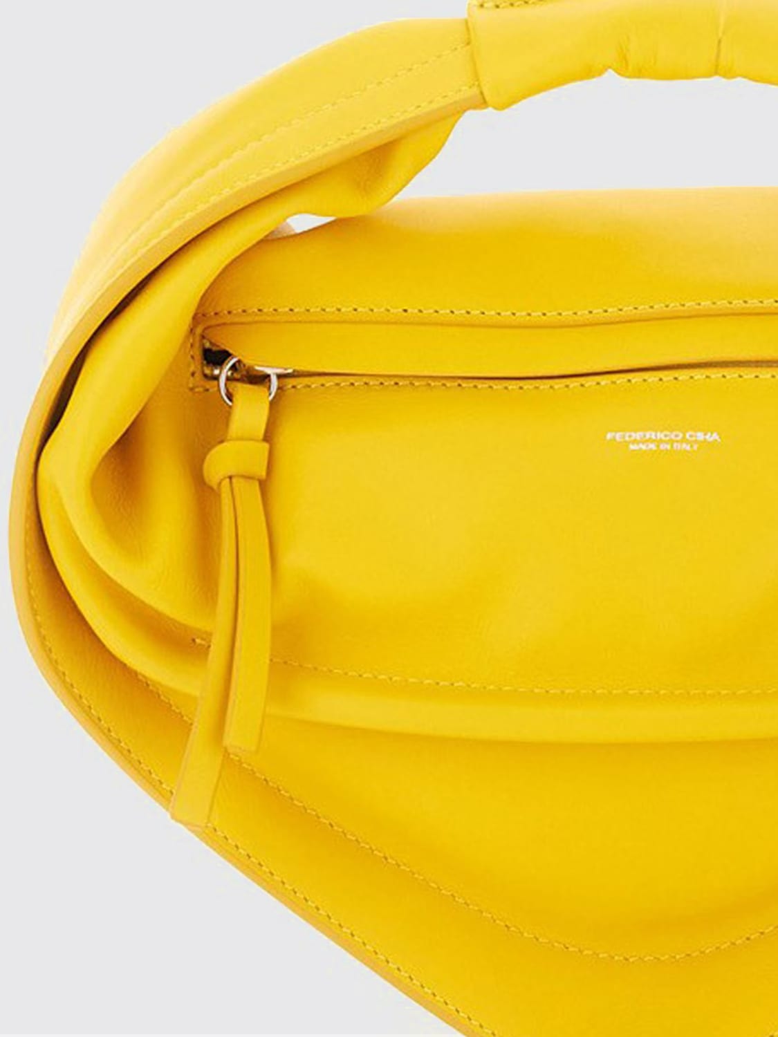 FEDERICO CINA HANDTASCHE: Umhängetasche damen Federico Cina, Gelb - Img 3