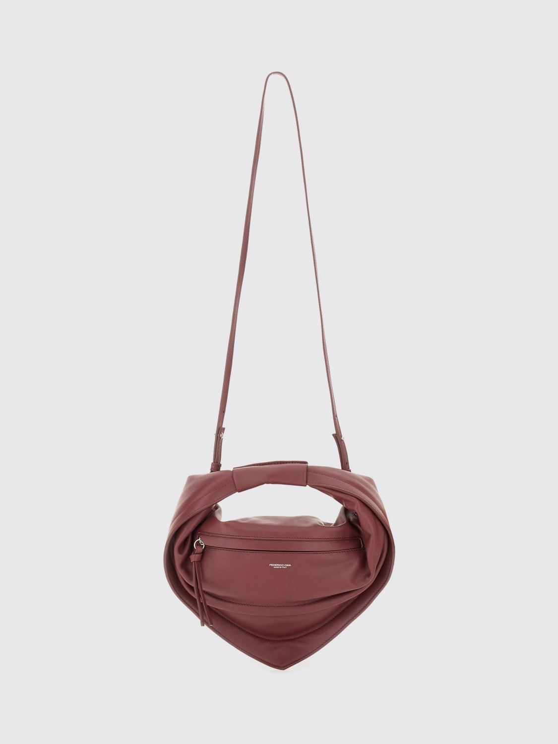 FEDERICO CINA HANDTASCHE: Umhängetasche damen Federico Cina, Rot - Img 3