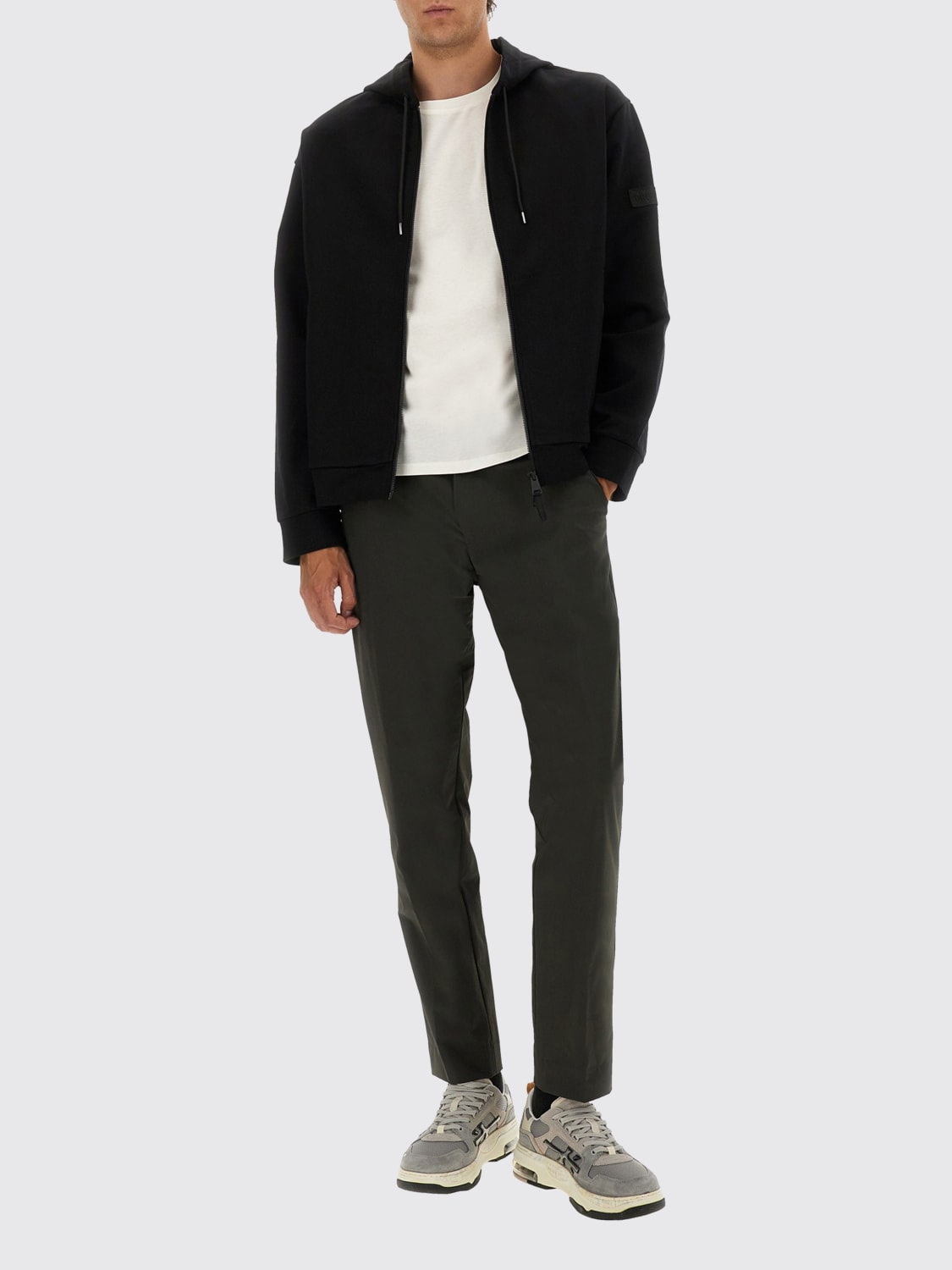 PREMIATA FELPA: Felpa con cappuccio in cotone Premiata, Nero - Img 2