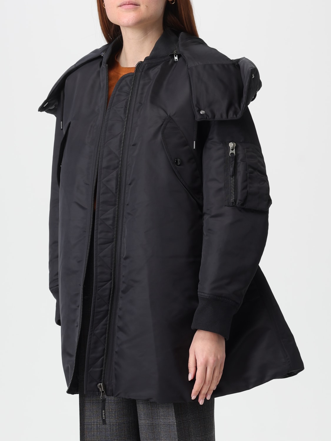 ASPESI MANTEL: Mantel damen Aspesi, Schwarz - Img 3