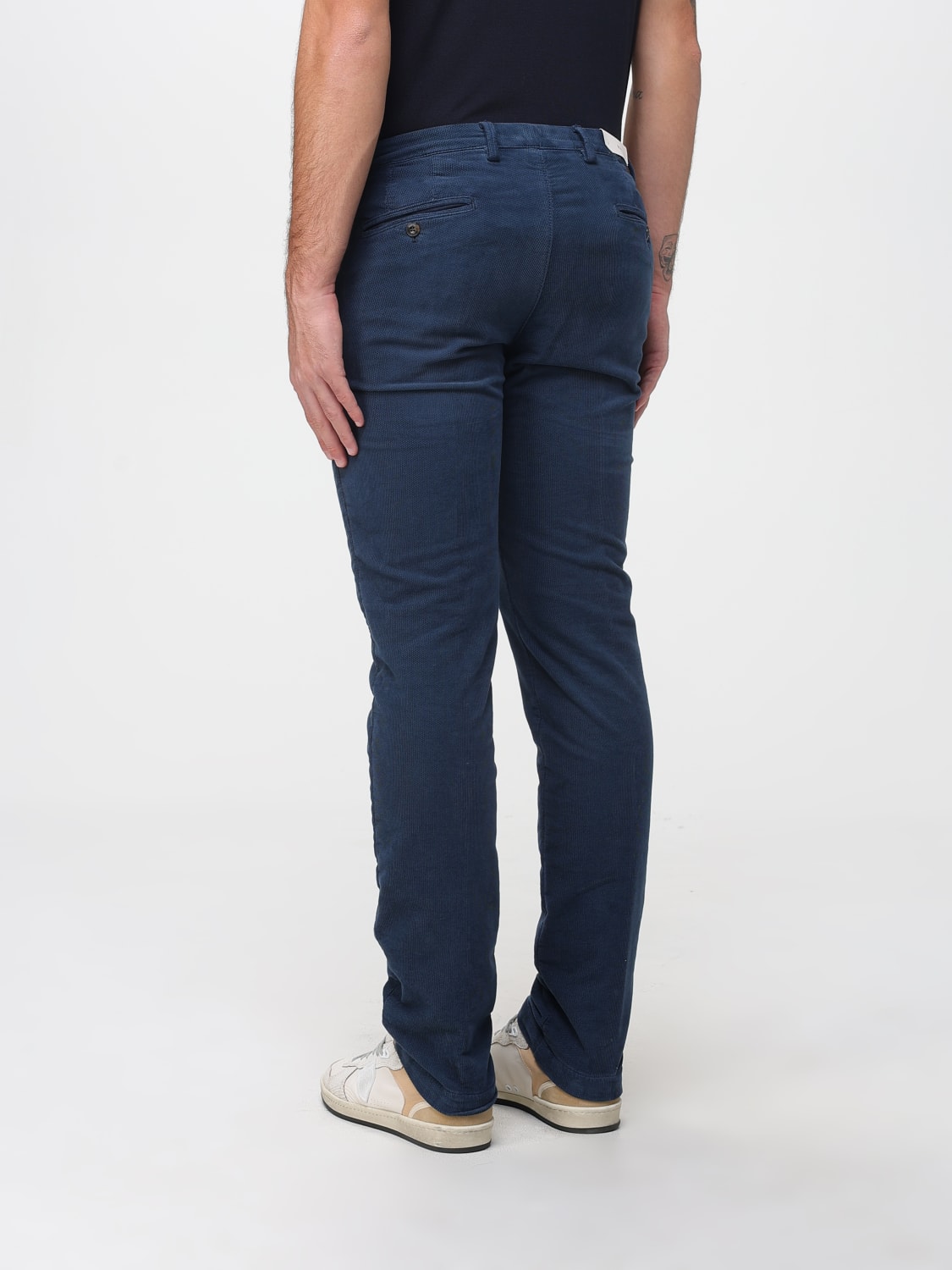 BRIGLIA 1949 PANTALONI: Pantalone chino Briglia 1949 in velluto, Blue - Img 2