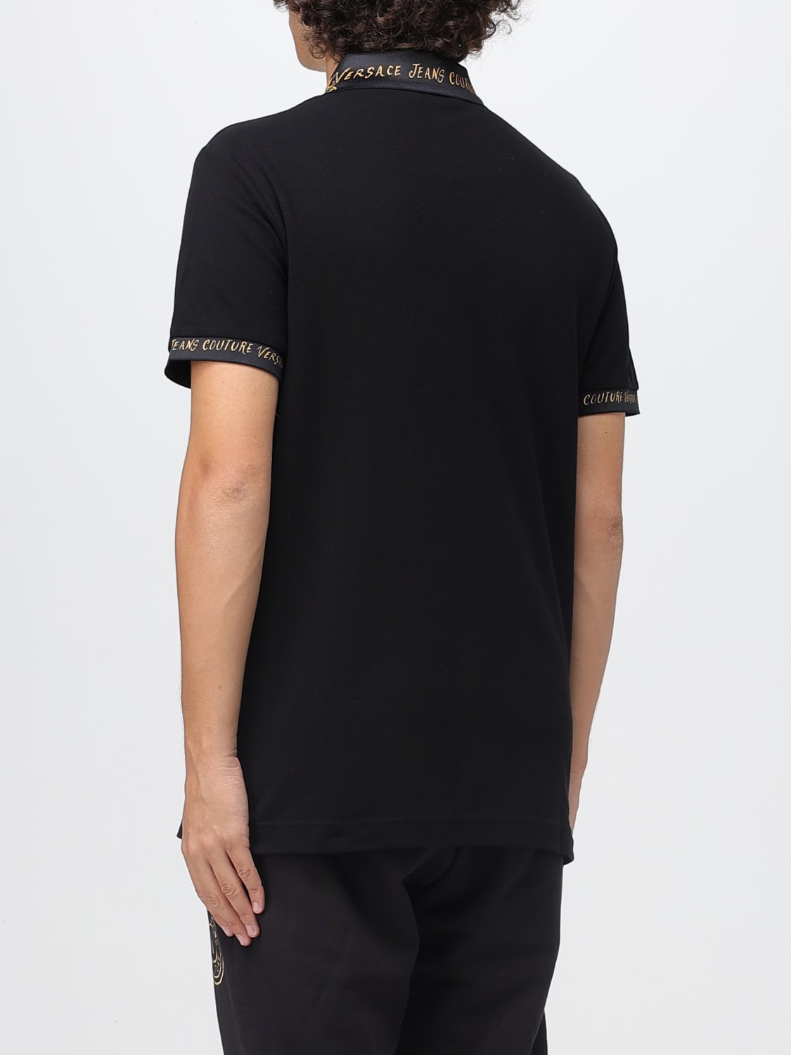VERSACE JEANS COUTURE POLO: Polo Versace Jeans Couture in cotone , Nero - Img 2