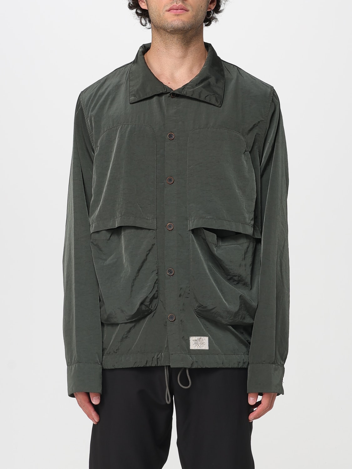 RANRA GIACCA: Overshirt Ranra in nylon , Fango - Img 1