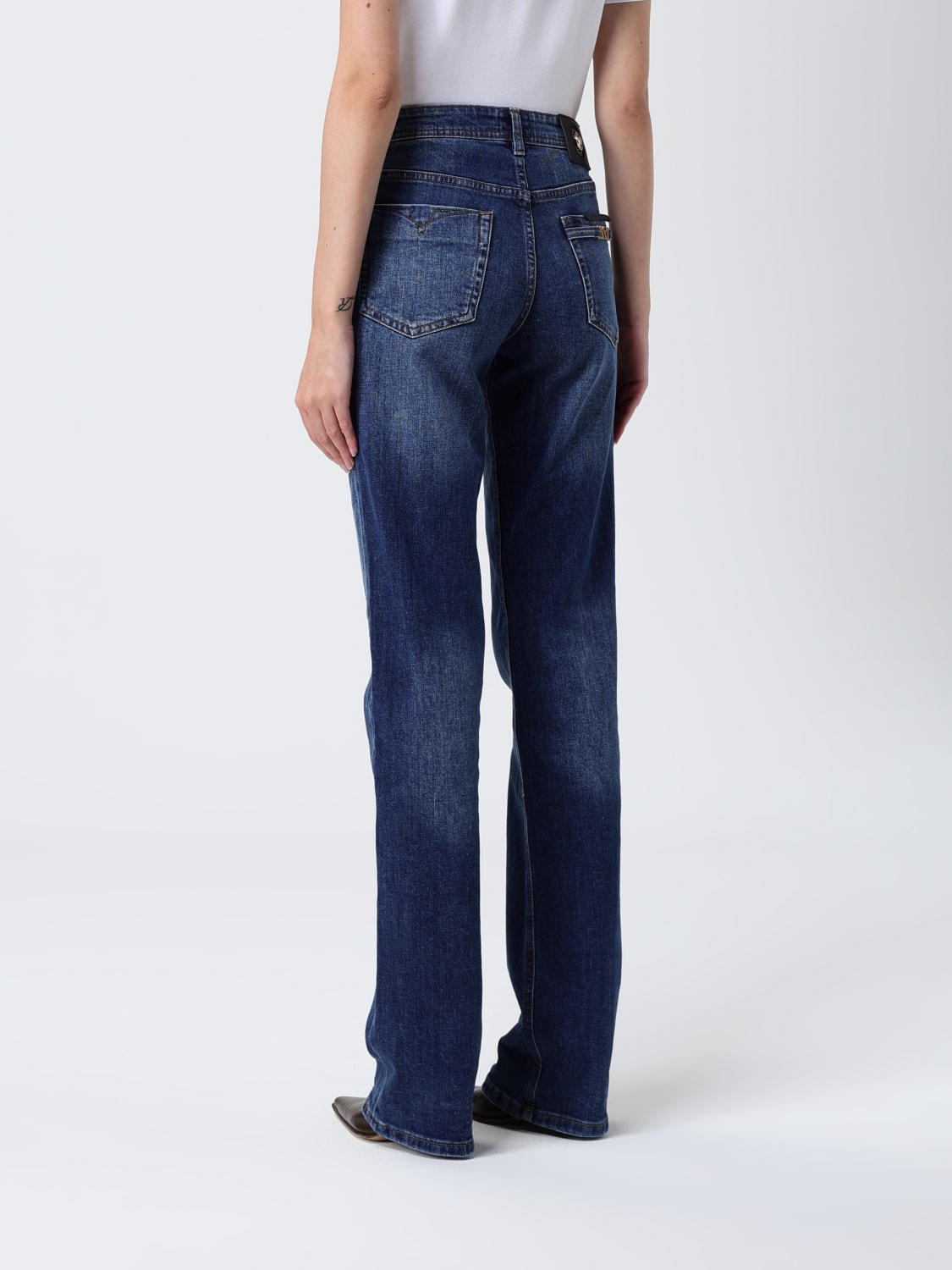 VERSACE JEANS COUTURE JEANS: Pants woman Versace Jeans Couture, Blue - Img 2