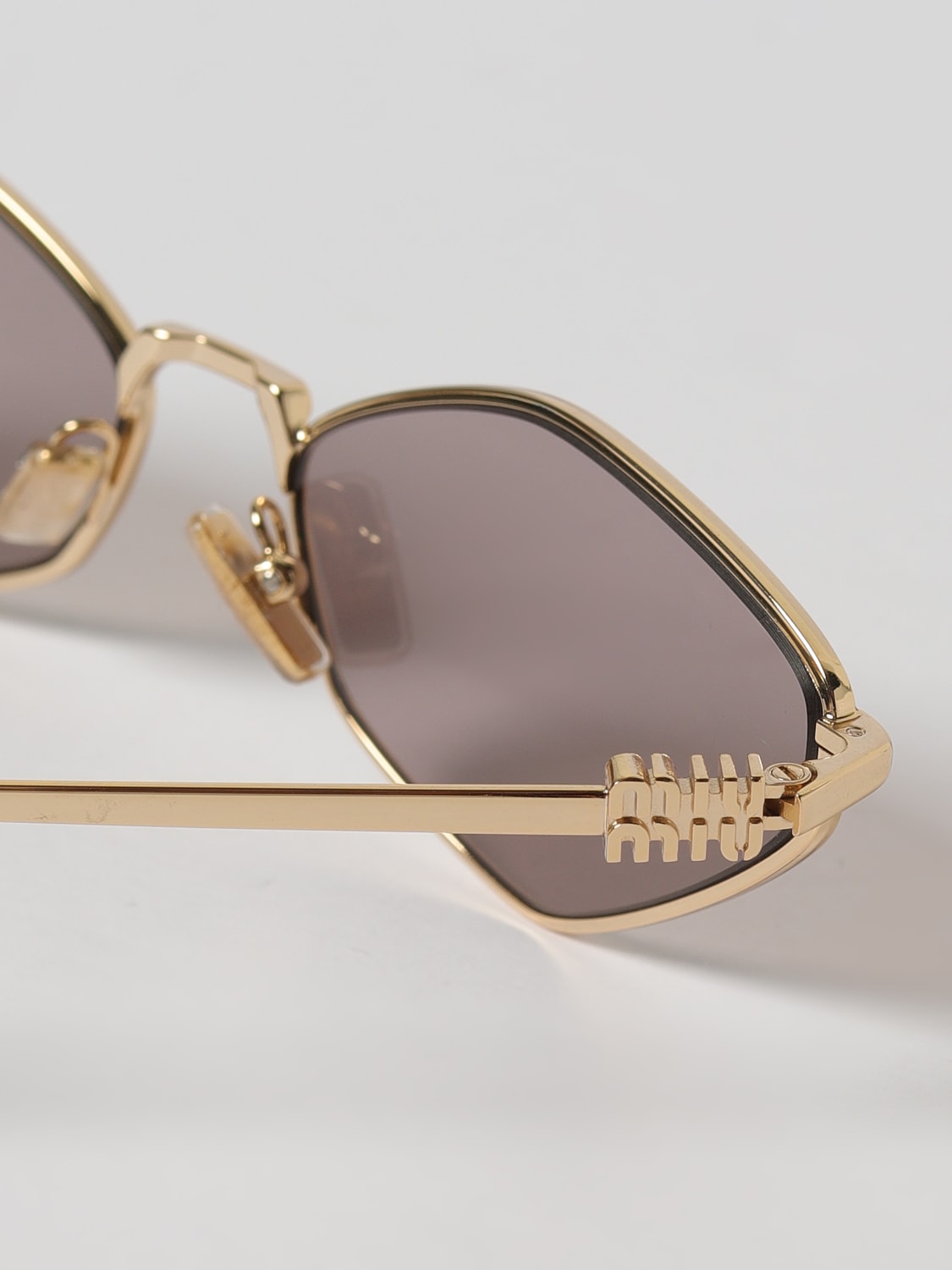MIU MIU SUNGLASSES: Sunglasses woman Miu Miu, Gold - Img 4