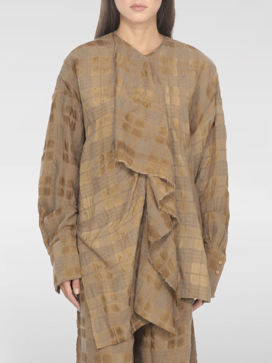 UMA WANG HEMDBLUSE: Hemdbluse damen Uma Wang, Beige - Img 1