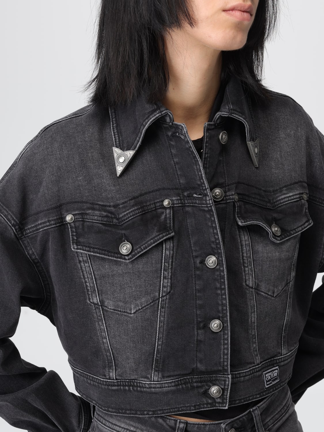 VERSACE JEANS COUTURE JACKE: Jacke damen Versace Jeans Couture, Schwarz - Img 4